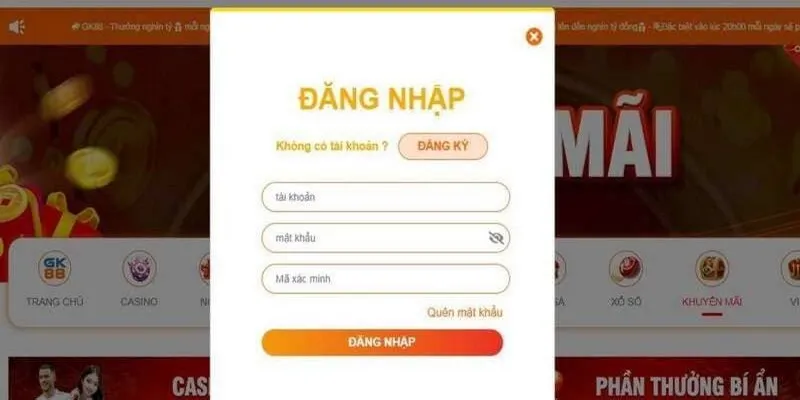 Các bước đăng nhập GK88 chi tiết dễ hiểu cho Newbie